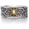 The Charmery Anello apribile unisex in argento Sterling 925 con sole