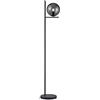 Trio Leuchten Lampada da terra flore - Art déco - Vetro,Acciaio - Nero - Oblungo Max. 1 x 28