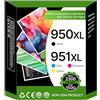 Washope 950XL 951XL Cartucce Multipack Compatibile per HP 950 951 Cartucce per HP Officejet Pro 8620 8600 8610 8615 8100 8616 276dw 8625 8630 8640 8660 251dw (nero, ciano, magenta giallo, 4 Giallo)