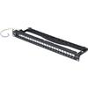 StarTech Patch Panel Vuoto a 24 Porte 1U, Pannello Patch per Connettori Keystone RJ45 STP Cat6 con Barra di Gestione Cavi, Montaggio in Armadio Rack 19