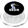 Minimal Bird Humor Graphic Design Co Grafico scettico dell'airone visto PopSockets PopGrip per MagSafe