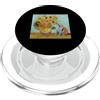 Van Gogh Sunflowers Cat Famous Painting Van Gogh Girasoli Gatto Famoso Pittura Divertente Insegnante di Arte PopSockets PopGrip per MagSafe