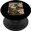 Retro Baby Announcement Apparel Gifts Crescere un piccolo annuncio di gravidanza per bambini floreali umani PopSockets PopGrip Adesivo