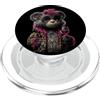 Marsupial Lover Glam Eyewear Graphics Ro Elegante Koala ritratto moda animale vino bicchiere grafico PopSockets PopGrip per MagSafe