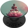 Buddha Designs by Kajiro Buddha astratto - fiore di loto - buddismo spirituale buddista PopSockets PopGrip Adesivo