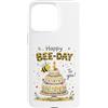 Sweet Buzz Designs Custodia per iPhone 15 Pro Max Torta festeggiata del primo anno di api felice