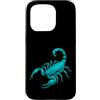 Scorpion Hunter Custodia per iPhone 15 Pro Design realistico a luce nera UV con scorpione corteccia
