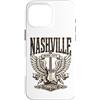 Vintage American Nash City Distressed Co Custodia per iPhone 16 Pro Max Nashville Country Music 80's Rock Star: Tennessee USA Retro