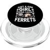 Ferret Owner Women Cute Minimalist Anima Divertente solo una ragazza che ama i furetti dicendo PopSockets PopGrip per MagSafe
