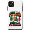 Dual Heritage Shamrock Clover Designs Custodia per iPhone 11 Pro Max Metà Irlandese Metà Italiano Irlandese Italiano