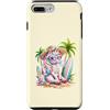 Sandy Unicorn Co. Custodia per iPhone 7 Plus/8 Plus Simpatici occhiali da sole da spiaggia con cuore di unicorno Bubblegum per le vacanze estive