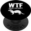 Vintage Ferret Owner Lover Retro Animal Divertente WTF Dovè il furetto che dice umorismo PopSockets PopGrip Adesivo