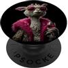 Glam Pink Sunglasses Animal Lover Graphi Elegante ritratto di lama moda animale bicchiere da vino grafico PopSockets PopGrip Adesivo
