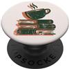 Coffee and Bookis Themed Apparels Women Amante dei libri Lettura Tazza di Caffè Biblioteca Bookworm Reader PopSockets PopGrip Adesivo
