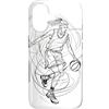 Magliette de Amante del basket per Ragaz Custodia per iPhone 17 Pallacanestro Ragazza Una Linea Disegno Pallacanestro