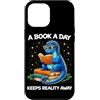 Book Dragon Fantasy Gifts Reading Enthus Custodia per iPhone 12 Pro Max Un libro al giorno tiene lontana la realtà Dragon Fantasy Book Lover