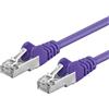 PremiumCord Cavo Patch Cat 6a S/FTP, 10Gbit/s, Cavo Ethernet, LAN, RJ45 Connettori, Flessibile e Robusto, AWG 26/7, Conduttori 100% CU, Viola, 2 m