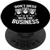 Cute Animal Lover Cool Illustrated Ferre Divertente furetto dicendo non scherzare con il business PopSockets PopGrip Adesivo