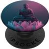 Buddha Designs by Kajiro Buddha astratto - fiore di loto - buddismo spirituale buddista PopSockets PopGrip Adesivo