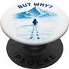 But Why - Nihilist Penguin - Sublimation Ma perché - Pinguino nichilista - Sublimazione PopSockets PopGrip Adesivo