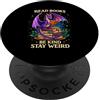 Book Dragon Fantasy Gifts Reading Enthus Leggi libri Sii gentile Rimani strano drago Bookworm Leggere libri PopSockets PopGrip Adesivo