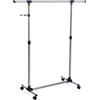 SONGMICS Stand Appendiabiti Con Ruote, Attaccapanni, Altezza Regolabile 97-165 C