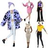 Lance Home 5 Set Abbigliamento Autunnale Vestiti Abiti +Pantaloni Scarpe cappello Giacca a vento Manica lunga Soprabito Alla Moda Per 29cm Bambola Accessori Regali per bambino Casuale Stile