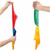TRUMIZON Confezione da 2 sciarpe magiche che cambiano colore, perfette per magia di strada, feste e spettacoli per bambini, blu, giallo, rosso, verde