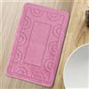 Comart - Tappeto Nicole da Bagno - Rettangolare 50x80 cm - Fondo Antiscivolo in Latex - ad Asciugatura Rapida e Traspirante - Lavabile in Lavatrice - Scendi Doccia e Vasca - in Tinta Unita - Rosa