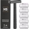 Henson Shaving Maquinilla de Afeitar Clásica Jet Black Agresividad Leve Henson Shaving