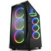 SHARKOON CASE REV300 FULL-TOWER, SIDE GLASS - BLACK