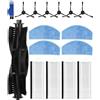 SOBEAU Kit di Accessori Ricambio per Tikom G8000, G8000Pro, Honiture G20, G20 Pro, Laresar Evol 3 Robot Aspirapolvere, 1 Spazzola Principale, 6 Spazzole Laterali, 4 Filtro Hepa, 4 Panni Mop Ricambi