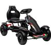 HOMCOM Go Kart a Pedali per Bambini 5-12 Anni in Plastica e Metallo Nero