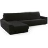 FAVERTI Fodera per chaise longue, braccio lungo sinistro (vista frontale) | Modello Novele, copripiumino super regolabile, nero | protezione di qualità in tessuto jacquard al tatto di cotone