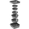 Master Class MasterClass Smart Space Bakeware Set di 7 pezzi antiaderenti e impilabili senza PTFE-PFOA e BPA con teglia per arrosti, teglia per brownie, teglia per panini, 2 tortiere rotonde e 2 piatti da quiche