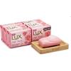 DR Cosi LUX Soft Touch per saponette profumate con rosa francese e olio di mandorle 80 g (confezione da 6) con portasapone Dr Cosi in legno naturale di bambù