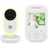 LeapFrog LF2423 Baby Monitor with Night Light Camera, 2600mAh Smart Baby Surveillance Camera with 2.8" IPS Screen, Night Vision, Temperature Monitoring, Two-Way Communication