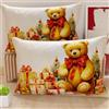 PETTI Artigiani Italiani - Coppia di Federe Cuscino 40x60 cm in Microfibra, Federe Natalizie, Cuscini Arredo di Natale Camera da Letto, Divano, Salotto, Set 2 Fodere Copricuscino, Federa Xmas 3