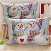 PETTI Artigiani Italiani - Coppia di Federe Cuscino 40x60 cm in Microfibra, Federe Natalizie, Cuscini Arredo di Natale Camera da Letto, Divano, Salotto, Set 2 Fodere Copricuscino, Federa Xmas 7