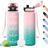 KollyKolla Borraccia Motivazionale 500ml, Bottiglia con Filtro, Borraccia Bambini, Borraccia Sportiva con Indicatore del Tempo Motivazionale, Borraccia per Bambini, Sport, Palestra, Scuola, Gym, Fitness, Yoga