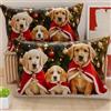 PETTI Artigiani Italiani - Coppia di Federe Cuscino 50x70 cm in Microfibra, Federe Natalizie, Cuscini Arredo di Natale Camera da Letto, Divano, Salotto, Set 2 Fodere Copricuscino, Federa Xmas 18