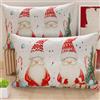 PETTI Artigiani Italiani - Coppia di Federe Cuscino 40x70 cm in Microfibra, Federe Natalizie, Cuscini Arredo di Natale Camera da Letto, Divano, Salotto, Set 2 Fodere Copricuscino, Federa Xmas 6