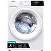 Hisense WDQE8014EVJM Lavasciuga 8 Kg, 1400 rpm, 15 Programmi automatici, Rapido, Vapore, Motore Inverter, Standard Classe Efficienza Energetica D, Display LED, Bianco