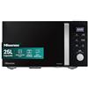 Hisense Microonde H25MOBS1HC, cavità 25L, apertura porta a sinistra, display LED touch, manopole, 8 funzioni, 900W