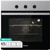Hisense BI62120AX - Forno multifunzione, 3 manopole Push Pull, cavità 61 litri, 7 funzioni, AquaClean, 2 vetri, Funzione Pizza 250°, classe A, Color Inox