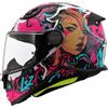 LS2, Casco Moto Integrale Bambino KID CYBERG Matt Purple Cyan, M