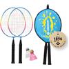 Schildkröt Set da Badminton per Bambini, 2 Racchette, Lunghezza 45,5 cm, 2 Volani, Borsa a 3/4, 970907