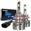 BEAMFLY LED 9012 HIR2 Lampadina, 38000lm 160W Sostituzione Kit Luci LED, Plug and Play Dimensione 1:1 Faro 6500k Bianco Abbagliante e Anabbagliante per Auto 12V