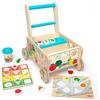 Melissa & Doug - Carrello della spesa giocattolo in legno per ordinare le forme con puzzle, Giochi in legno, Giocattoli per lo sviluppo, 12 mesi, Regalo per bambino e bambina - Certificati FSC