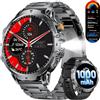 LIGE Smartwatch Uomo, Smartwatch Militare Uomo Fitness con Chiamate Bluetooth,1.85 Orologio Intelligente 110+ Modalità Sportive/1000 mAh/Sonno/Torcia per Android IOS, Nero